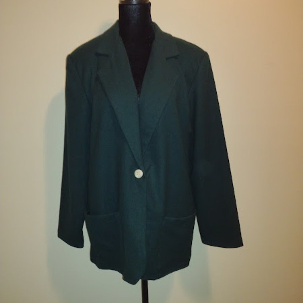 Baronesa, 80% Wool Jacket, Hunter Green, Size-12